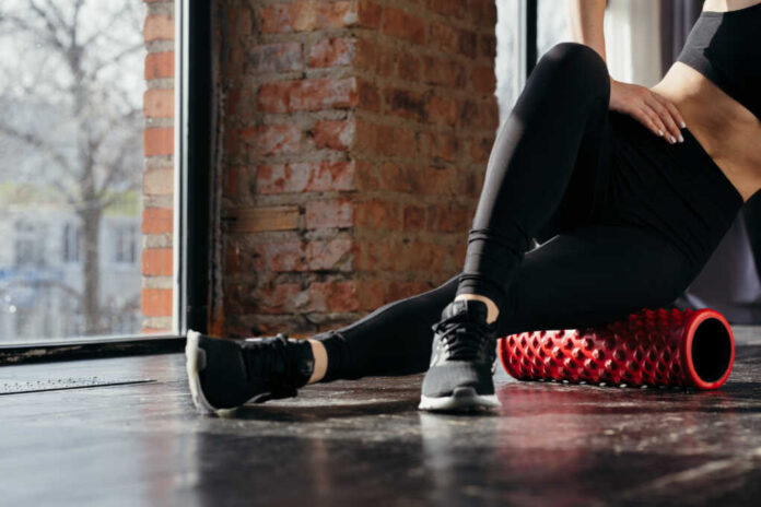 The,Exercises,At,The,Hip.,The,Girl,Crossed,Her,Legs