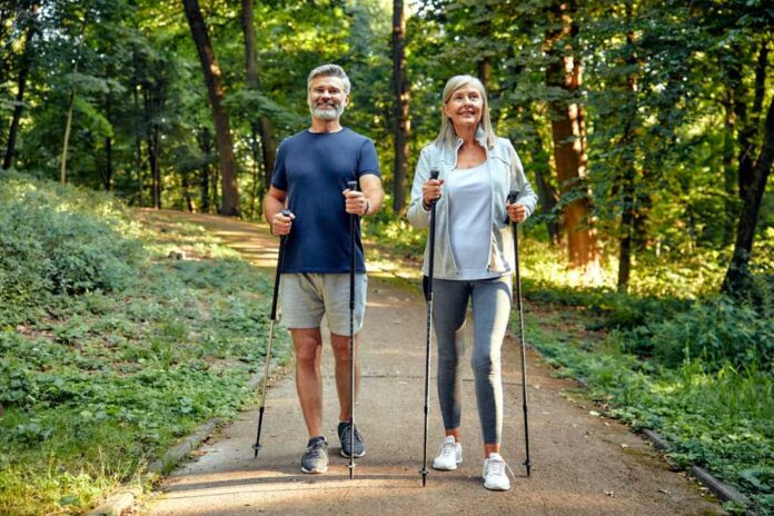 An,Active,Elderly,Couple,Engaging,In,A,Healthy,Walk,On