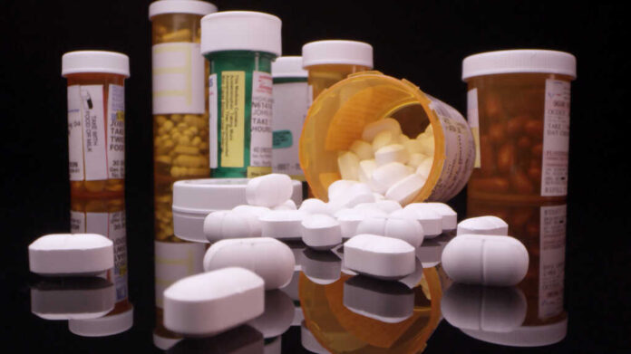 Prescription,Drugs,And,Opioids,On,Table,Top,Viewing,Up,Close.