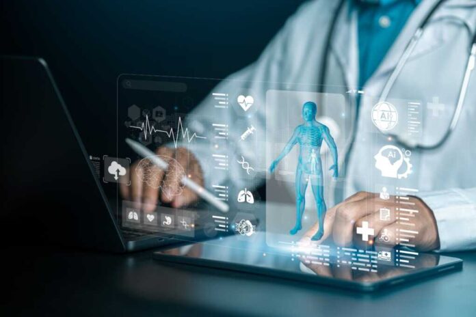 Medical,Technology:,Doctors,Using,Advanced,Ai,Technology.,Virtual,Medical,Tools