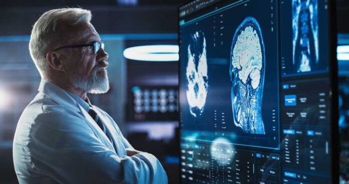 Medical,Research,Center:,Close-up,Portrait,Of,Caucasian,Male,Neurologist,,Neuroscientist,