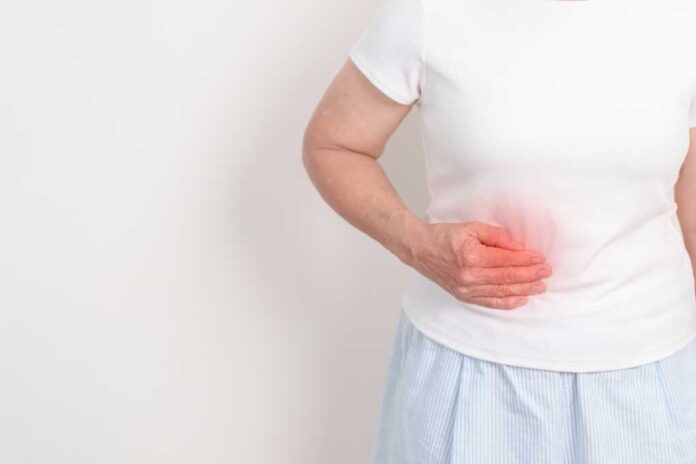 Elderly,Woman,Having,Pancreatitis,For,Pancreas,Pain,And,Disease,,Gallbladder,